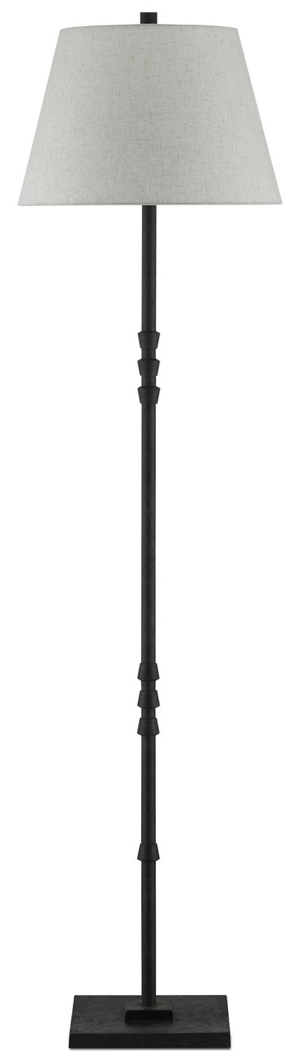 Currey and Company - 8000-0049 - One Light Floor Lamp - Lohn - Molé Black