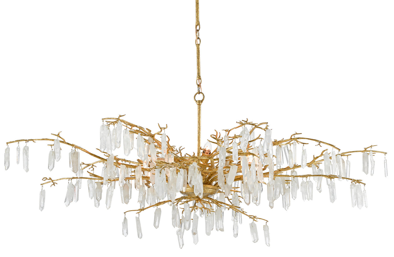 Currey and Company - 9000-0438 - Eight Light Chandelier - Aviva Stanoff - Washed Lucerne Gold/Natural