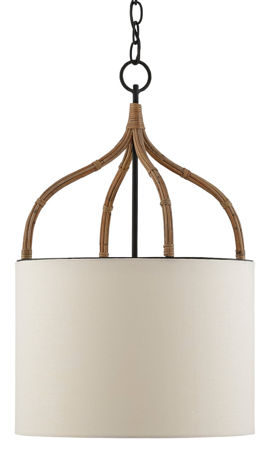 Currey and Company - 9000-0445 - One Light Pendant - Dunning - Blacksmith/Natural