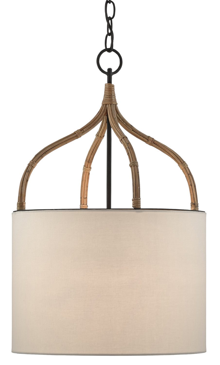 Currey and Company - 9000-0445 - One Light Pendant - Dunning - Blacksmith/Natural