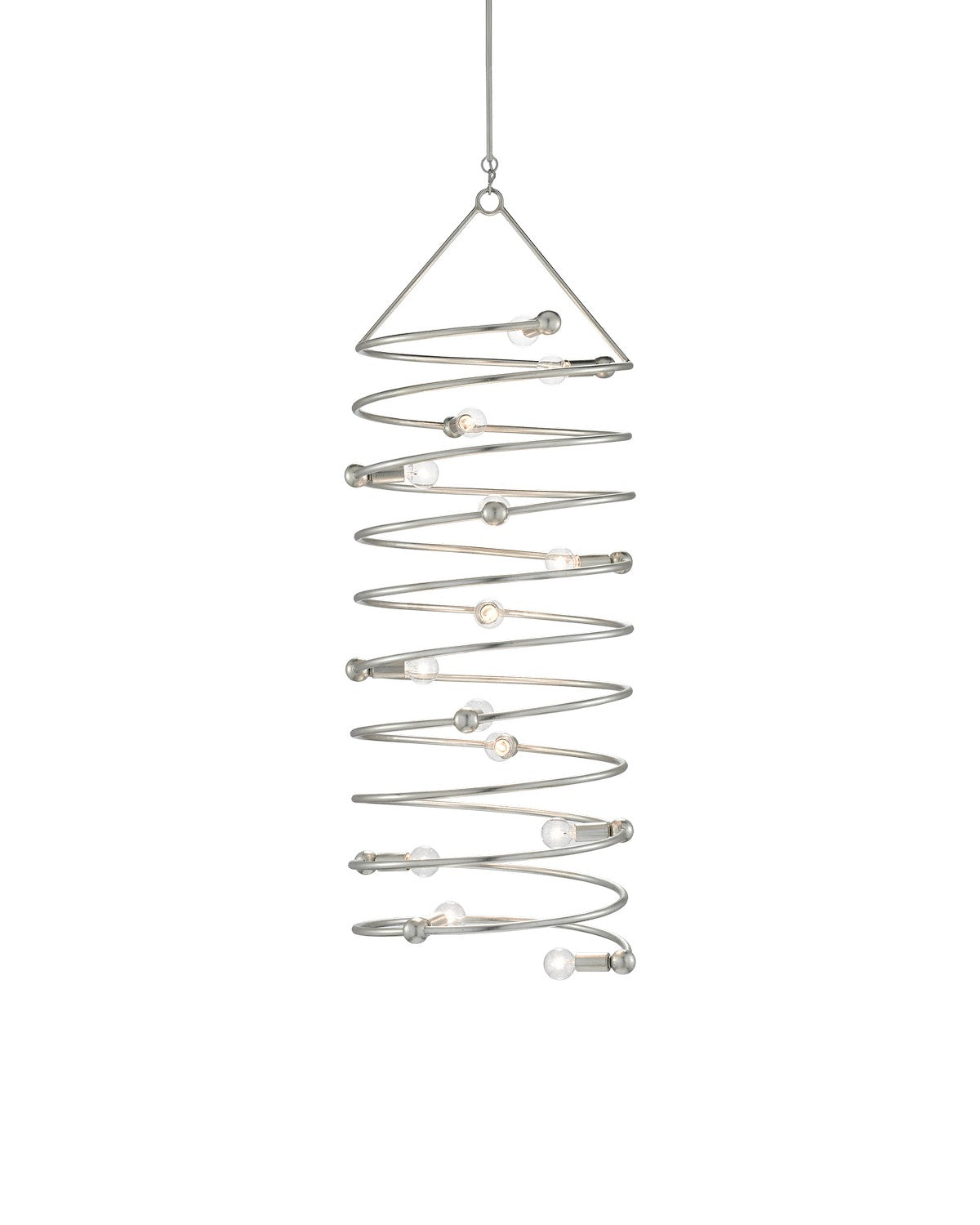 Currey and Company - 9000-0447 - 14 Light Chandelier - Contemporary Silver Leaf