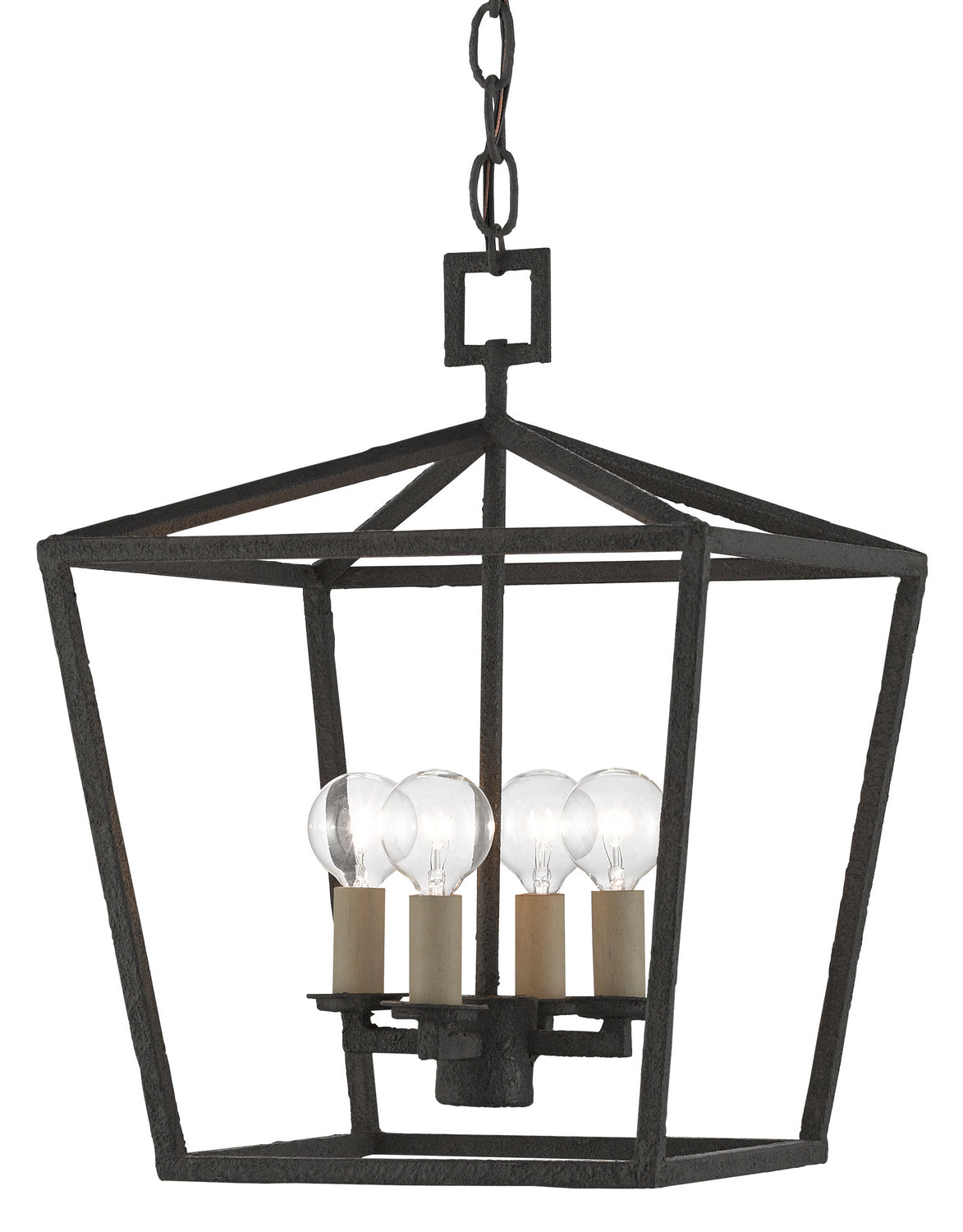 Currey and Company - 9000-0456 - Four Light Lantern - Denison - Molé Black