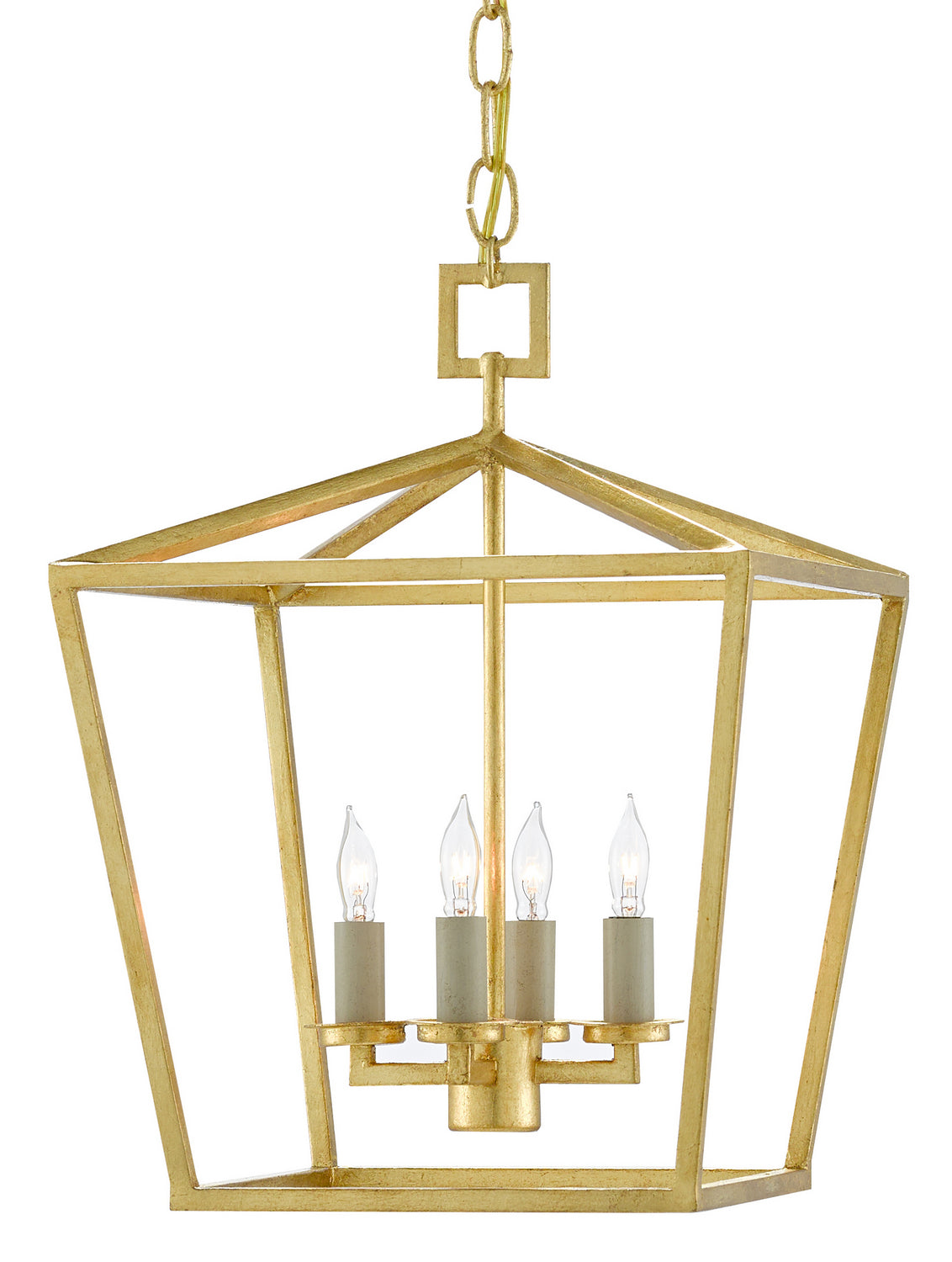 Currey and Company - 9000-0458 - Four Light Lantern - Denison - Contemporary Gold Leaf