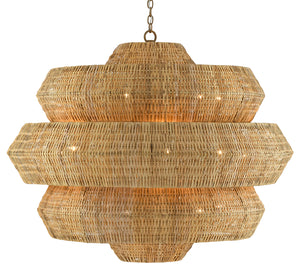 Currey and Company - 9000-0496 - 18 Light Chandelier - Antibes - Natural/Khaki