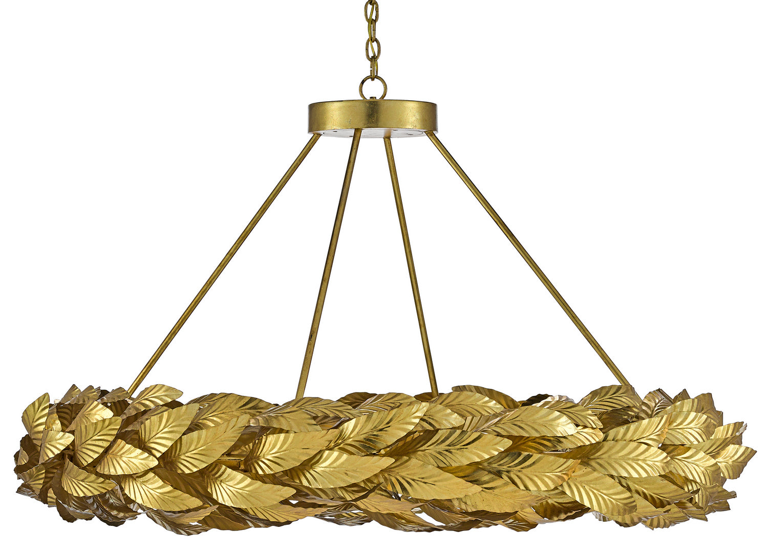 Currey and Company - 9000-0515 - LED Chandelier - Apollo - Contemporary Gold Leaf/Painted Gold