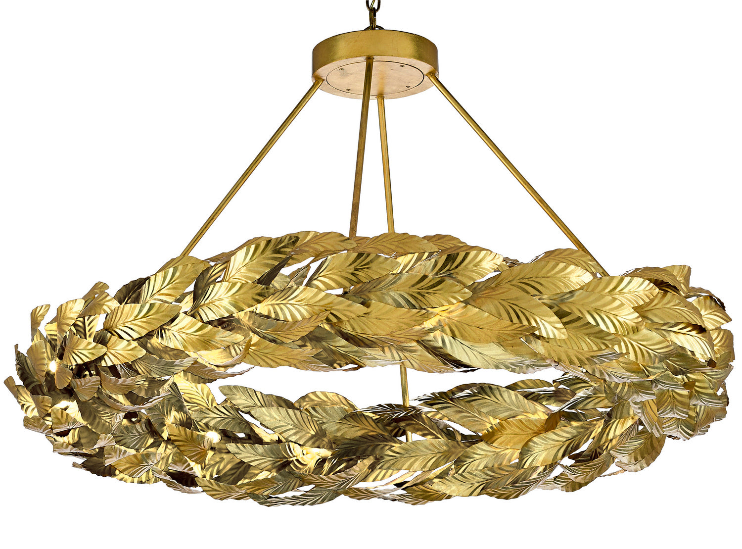 Currey and Company - 9000-0515 - LED Chandelier - Apollo - Contemporary Gold Leaf/Painted Gold