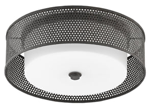 Currey and Company - 9999-0048 - Two Light Flush Mount - Notte - Molé Black