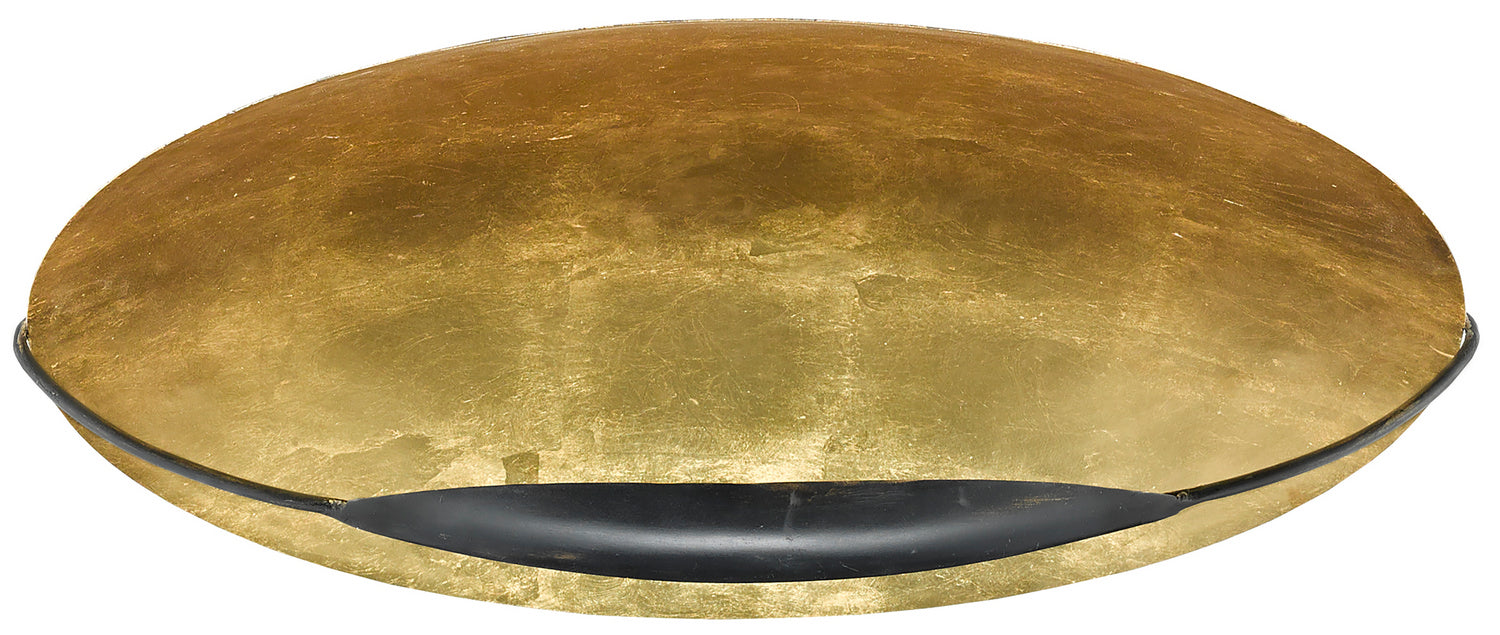 Currey and Company - 9999-0049 - Two Light Flush Mount - Pinders - Contemporary Gold Leaf/French Black