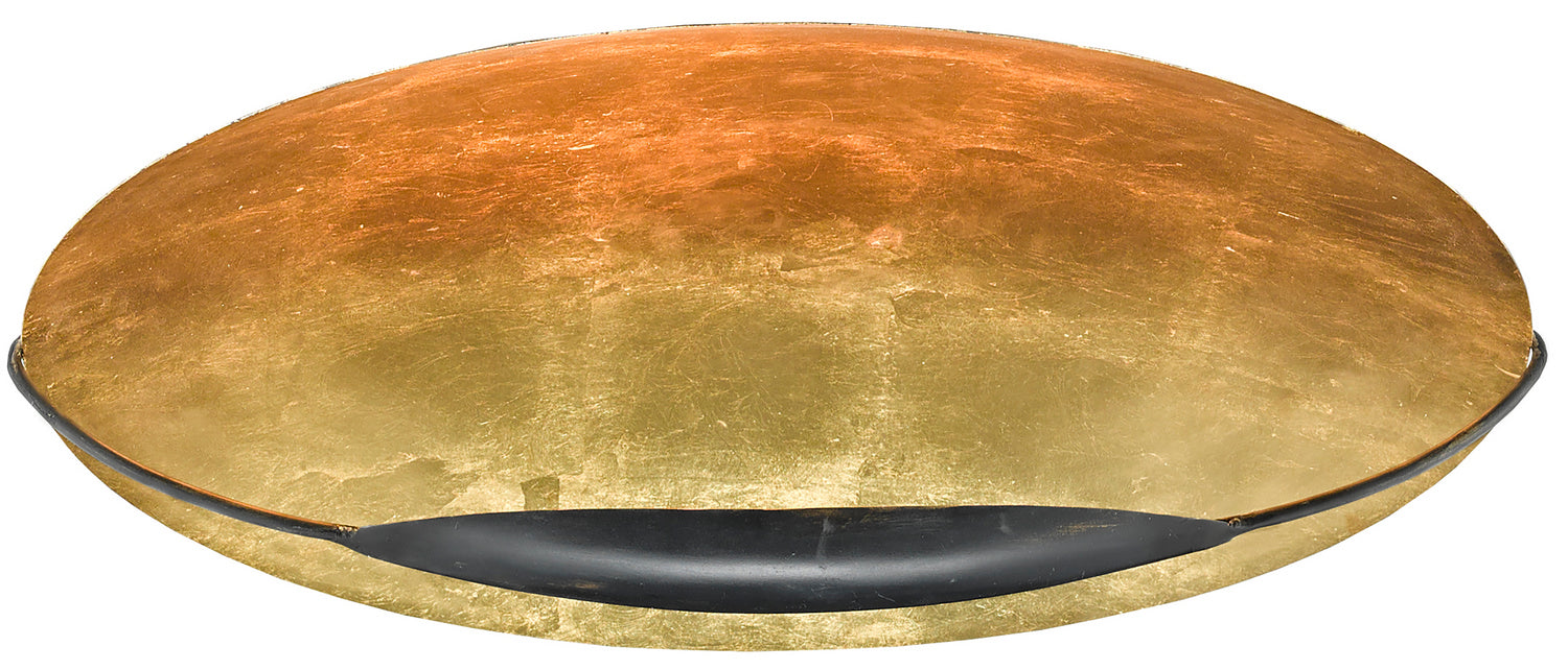 Currey and Company - 9999-0049 - Two Light Flush Mount - Pinders - Contemporary Gold Leaf/French Black