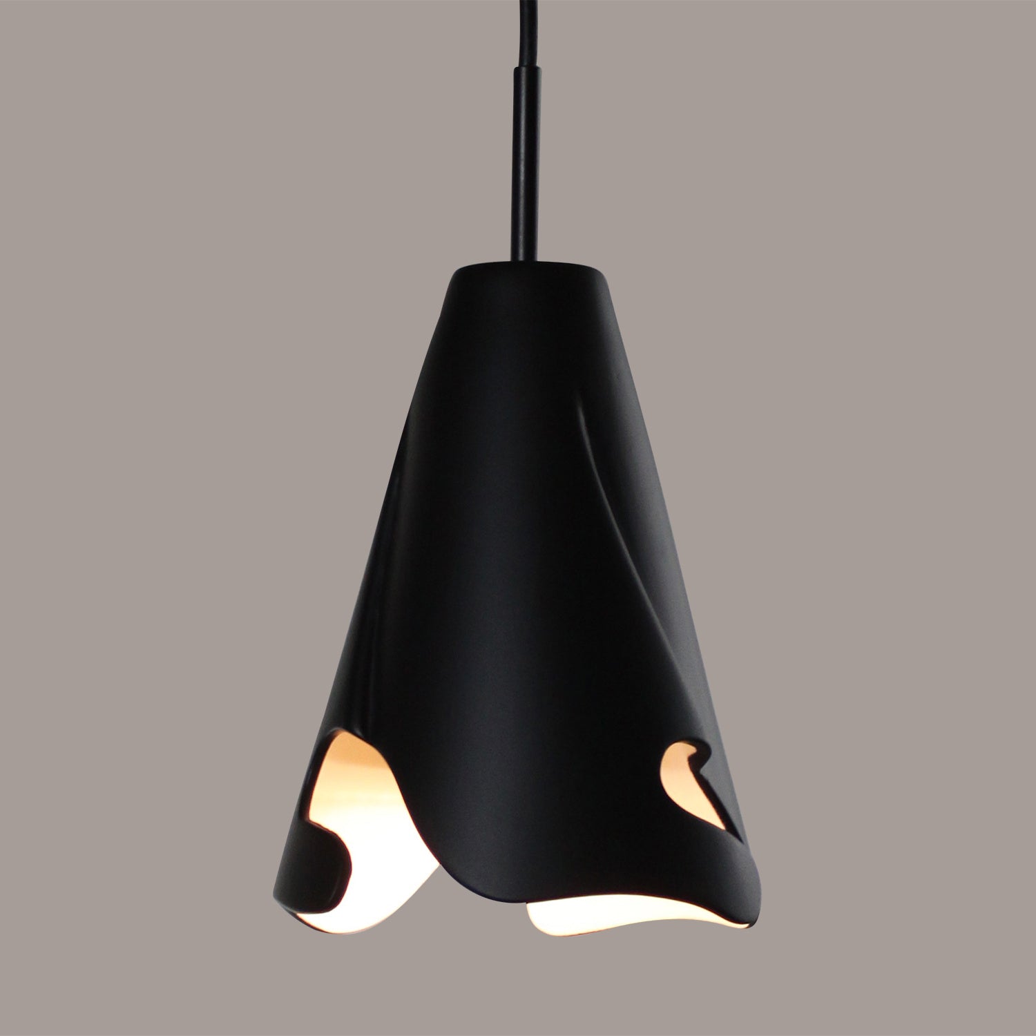 A-19 - MP10-A30-BCC - One Light Mini Pendant - Studio - Slate Black