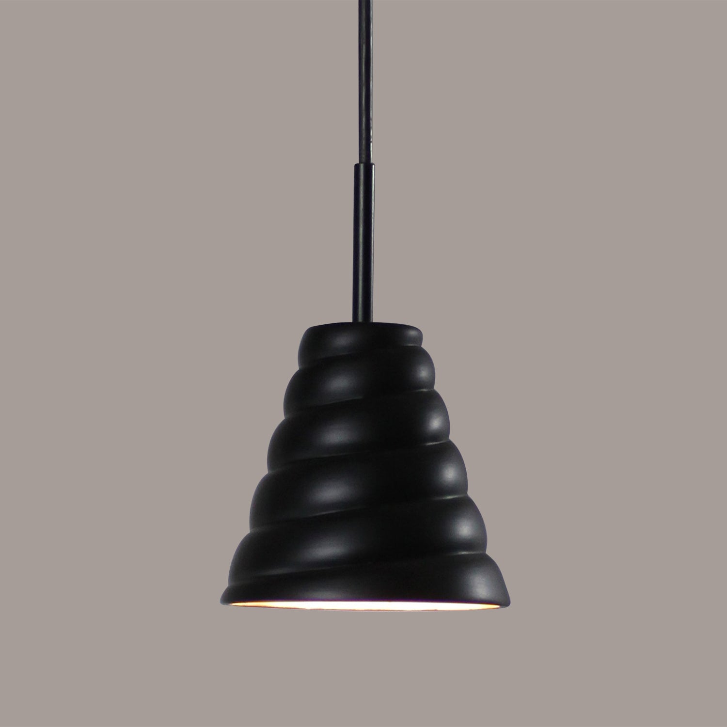 A-19 - MP12-A30-BCC - One Light Mini Pendant - Studio - Slate Black