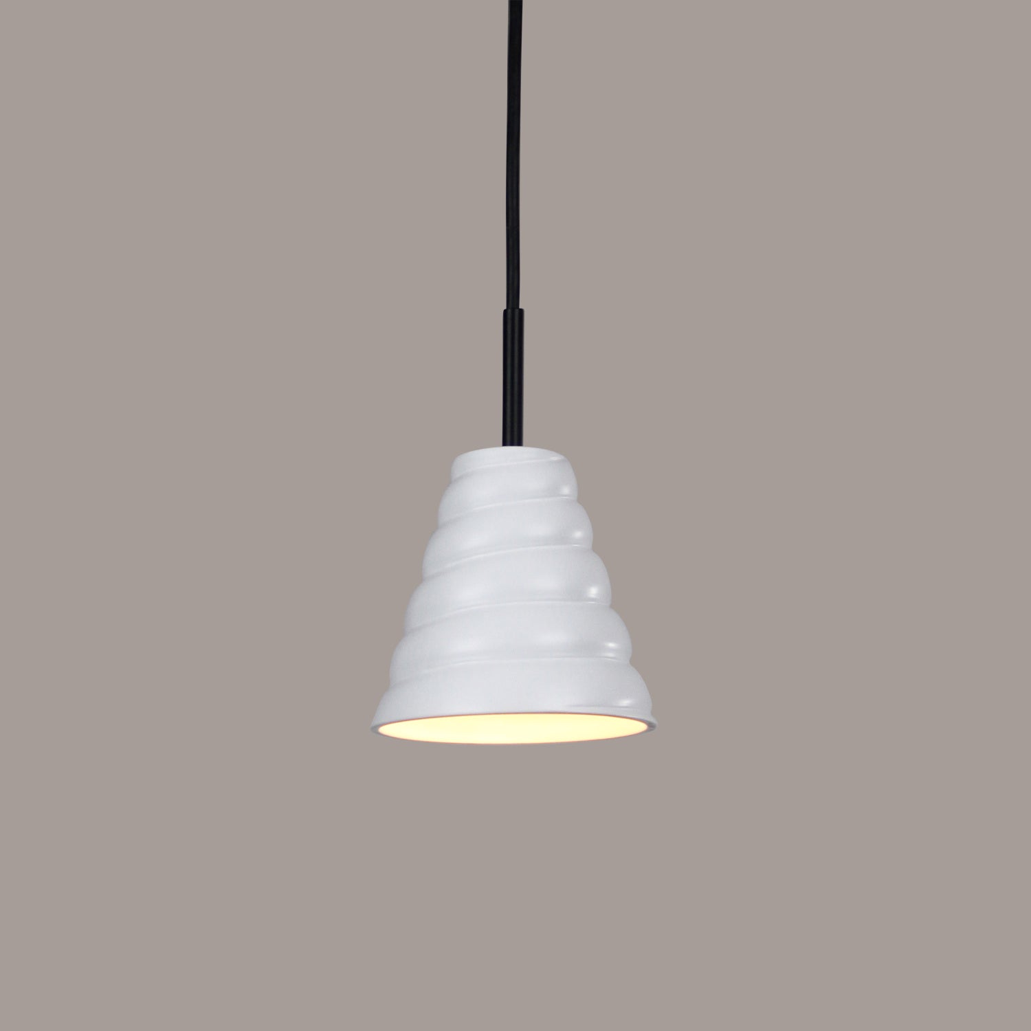 A-19 - MP12-A31-BCC - One Light Mini Pendant - Studio - Satin White