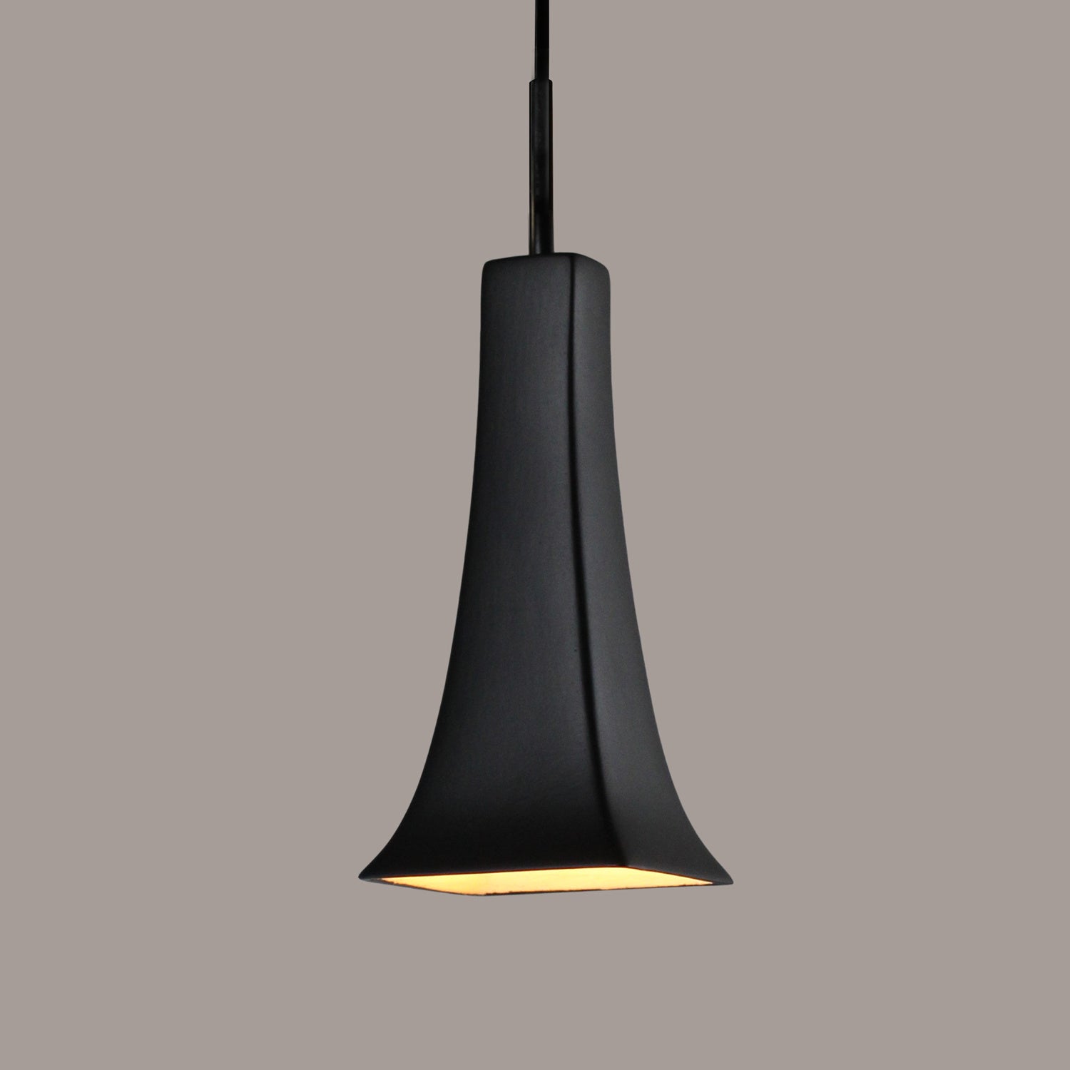 A-19 - MP14-A30-BCC - One Light Mini Pendant - Studio - Slate Black