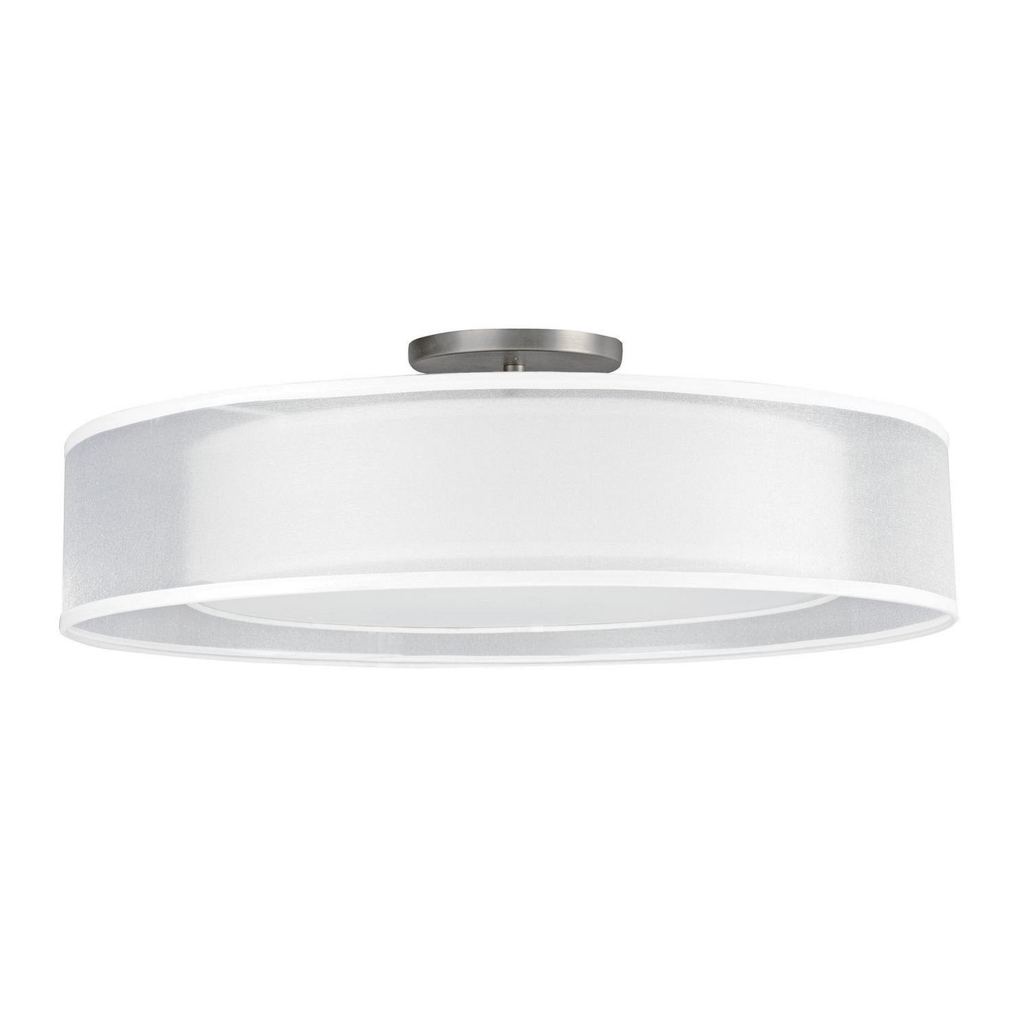 AFX Lighting - CZF1824LAJUDSN-WHWH - LED Semi-Flush Mount - Cortez - Satin Nickel