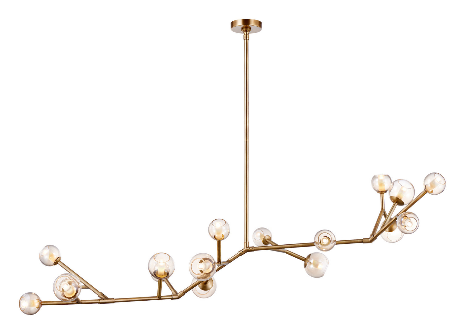 Stone Lighting - CH280CRBBLG94 - LED Chandelier - Bowie - Brushed Brass