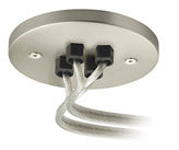 Stone Lighting - CSCPSFTDUSN - Dual Feed Remote Canopy Soft Feeder Connector - Satin Nickel