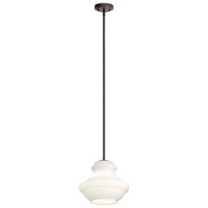 Kichler - 42044OZWH - One Light Pendant - Everly - Olde Bronze