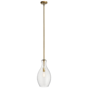 Kichler - 42047NBR - One Light Mini Pendant - Everly - Natural Brass