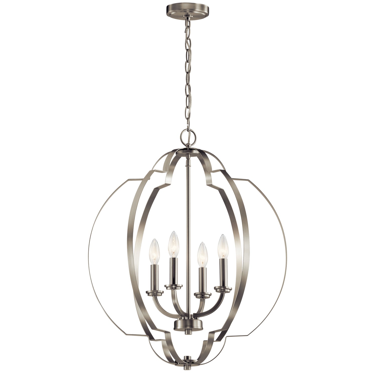 Kichler - 42138NI - Four Light Foyer Pendant - Voleta - Brushed Nickel