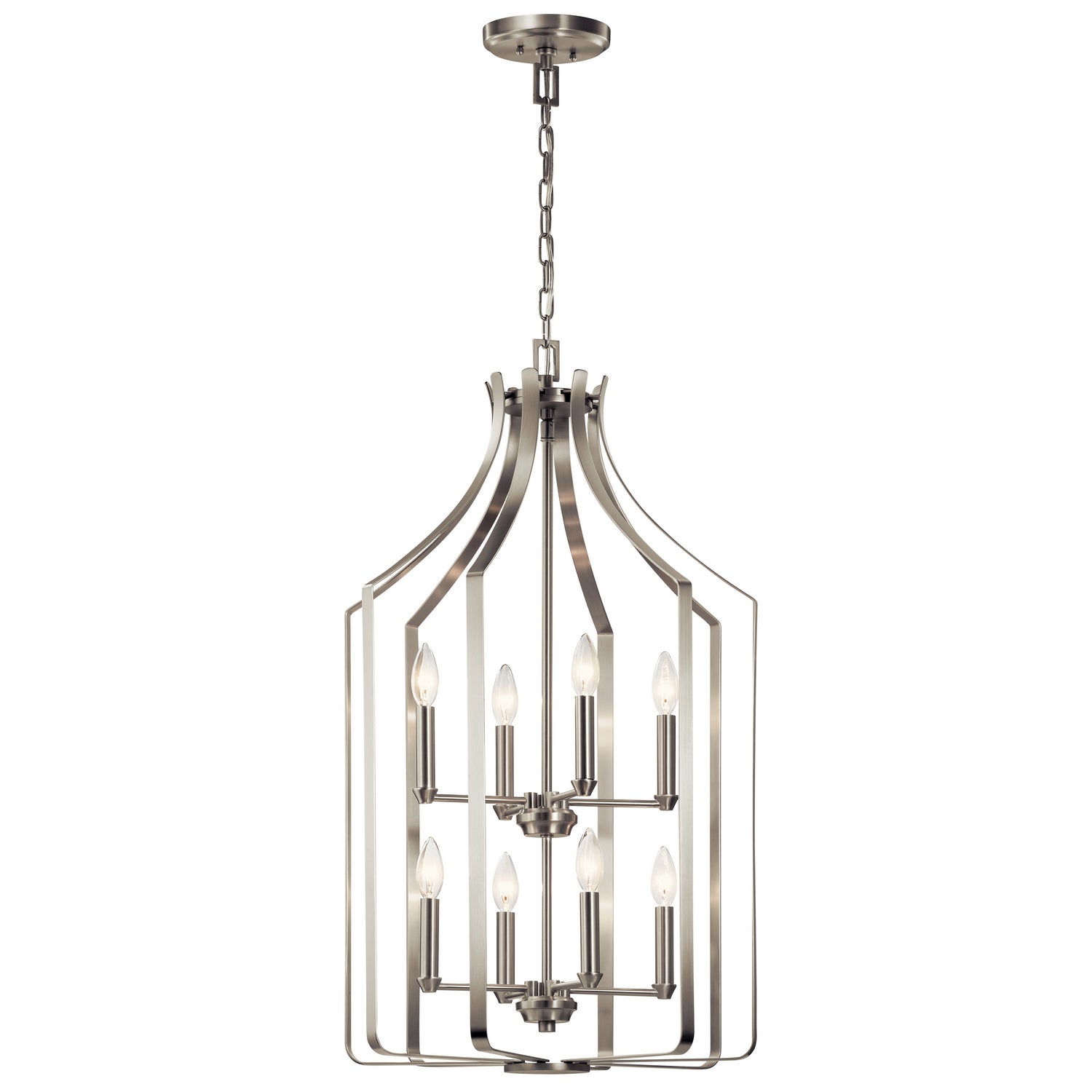 Kichler - 42498NI - Eight Light Foyer Chandelier - Morrigan - Brushed Nickel