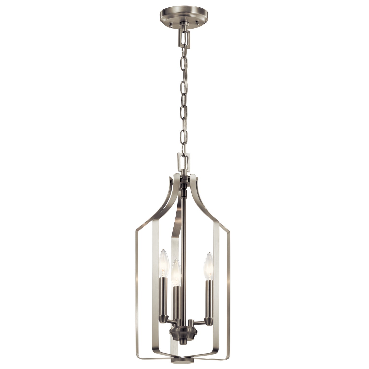 Kichler - 42499NI - Three Light Foyer Pendant - Morrigan - Brushed Nickel