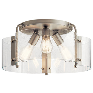 Kichler - 42955NI - Three Light Semi Flush Mount - Thoreau - Brushed Nickel