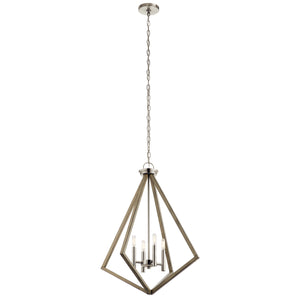 Kichler - 43034DAG - Four Light Chandelier - Deryn - Distressed Antique Gray