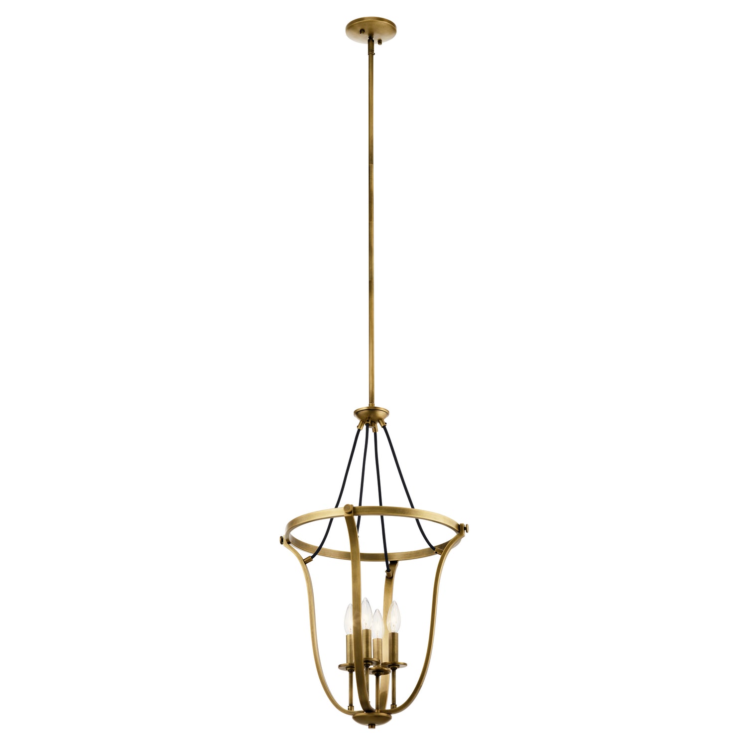 Kichler - 43535NBR - Four Light Foyer Pendant - Thisbe - Natural Brass