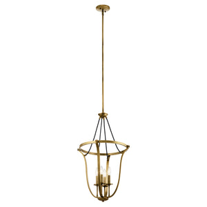 Kichler - 43535NBR - Four Light Foyer Pendant - Thisbe - Natural Brass