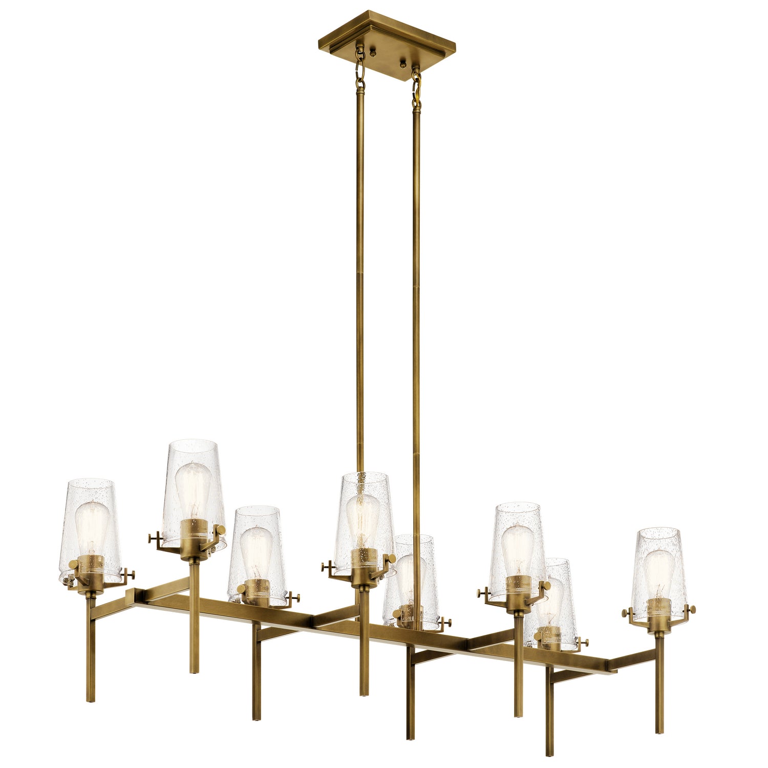 Kichler - 43696NBR - Eight Light Linear Chandelier - Alton - Natural Brass