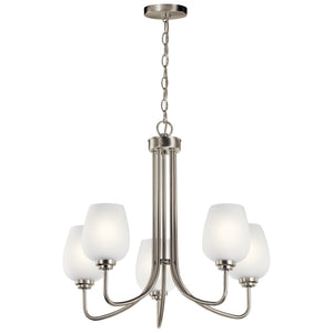 Kichler - 44377NI - Five Light Chandelier - Valserrano - Brushed Nickel