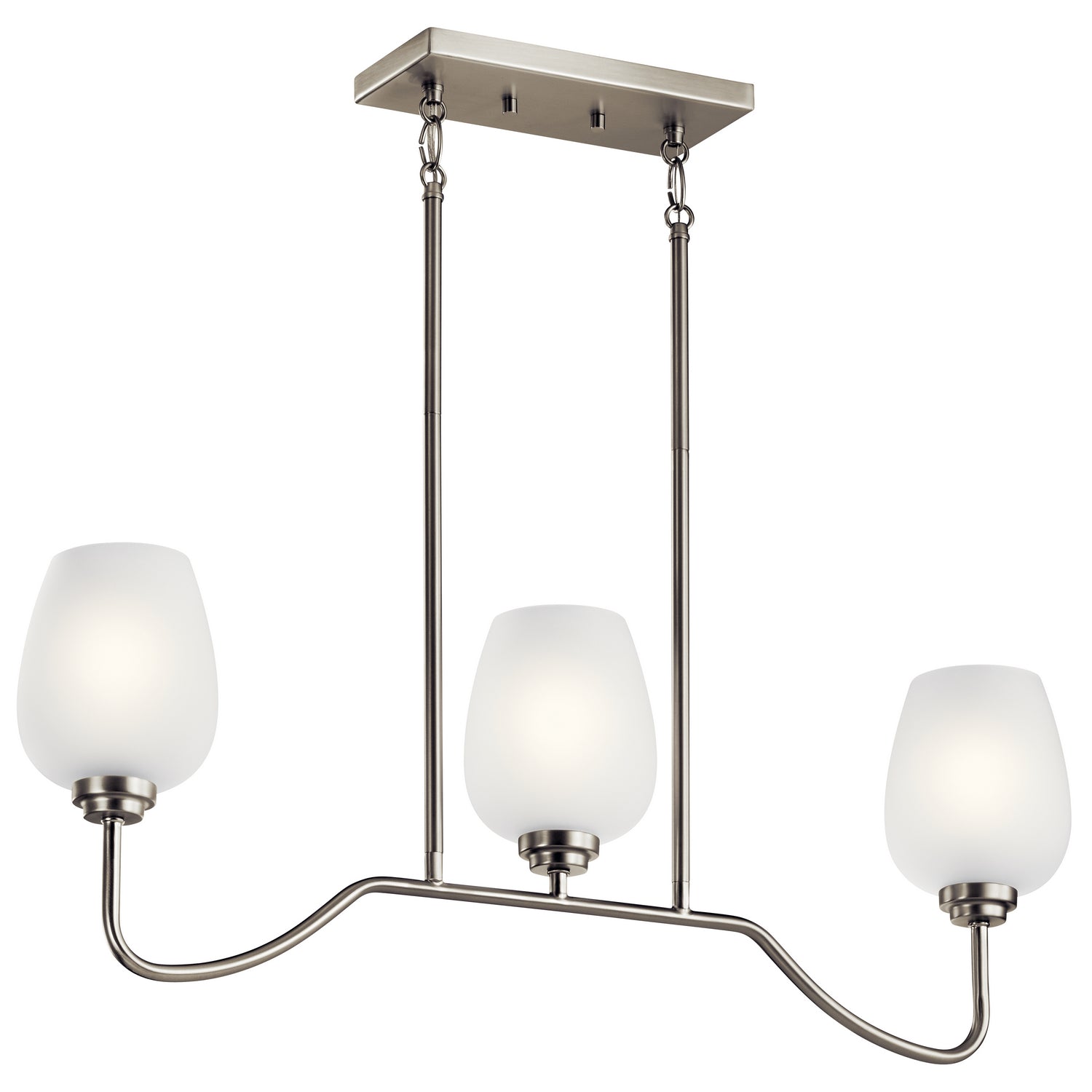 Kichler - 44379NI - Three Light Linear Chandelier - Valserrano - Brushed Nickel