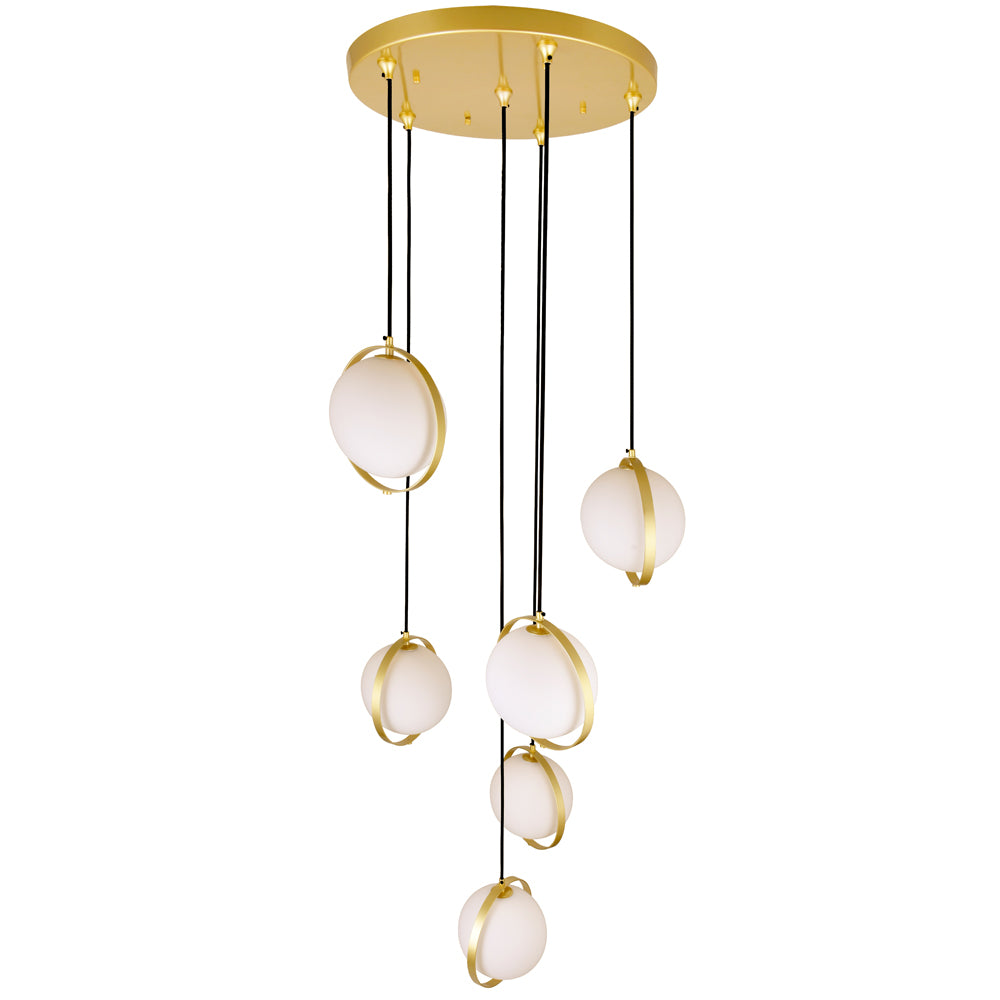 CWI Lighting - 1153P24-6-169 - LED Pendant - Da Vinci - Medallion Gold