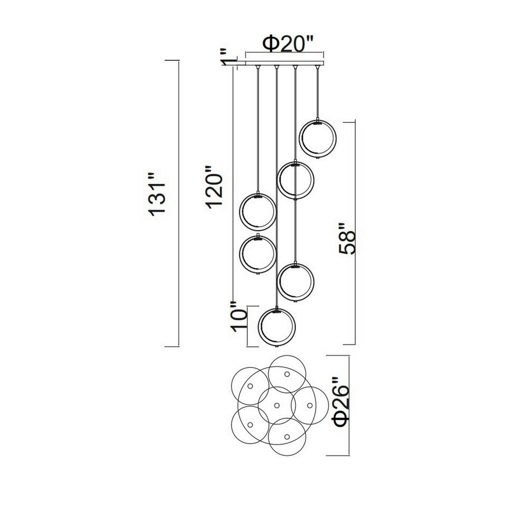 CWI Lighting - 1153P24-6-169 - LED Pendant - Da Vinci - Medallion Gold