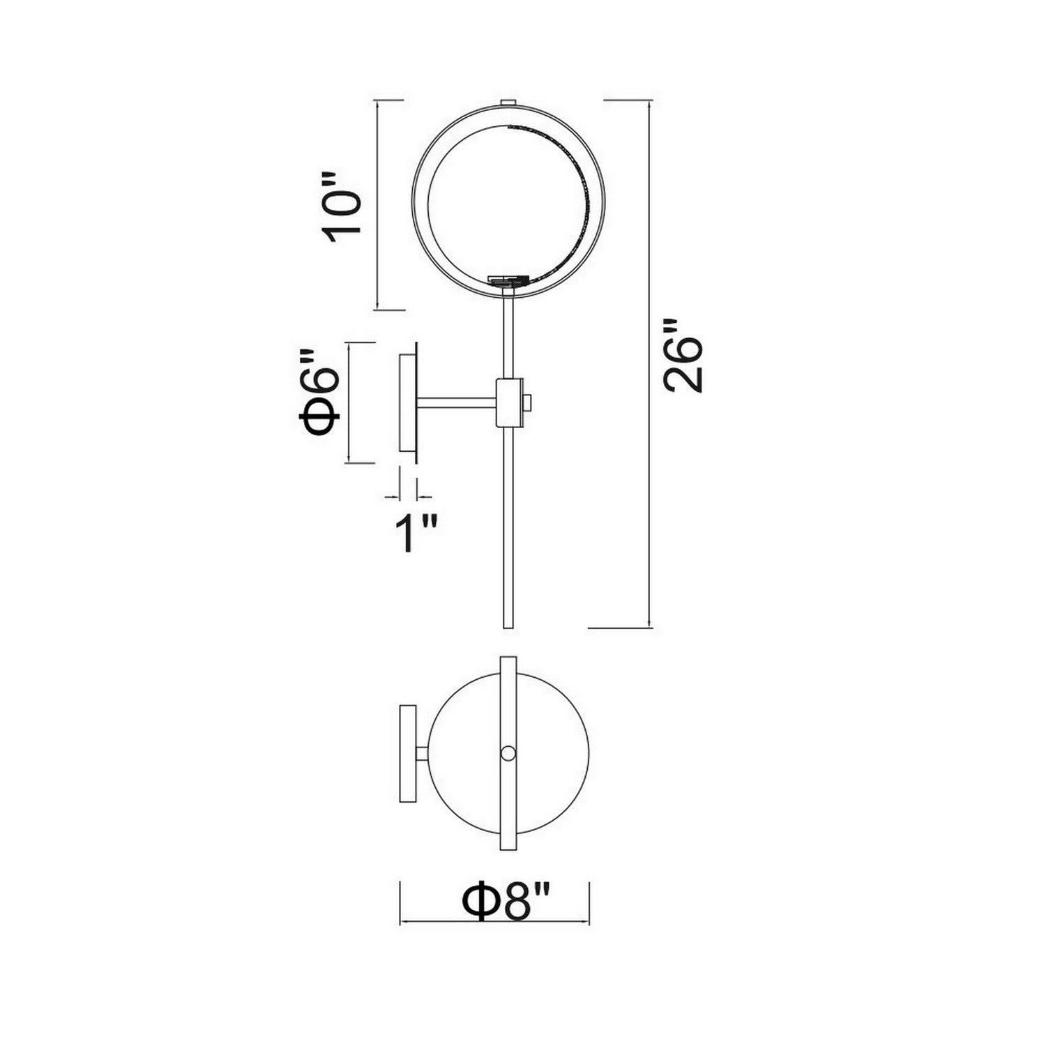 CWI Lighting - 1153W10-1-169 - LED Wall Sconce - Da Vinci - Medallion Gold