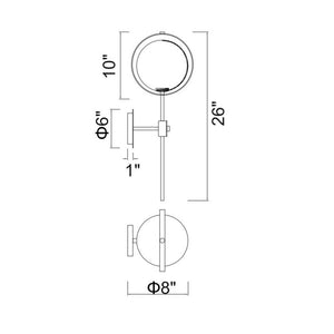 CWI Lighting - 1153W10-1-169 - LED Wall Sconce - Da Vinci - Medallion Gold