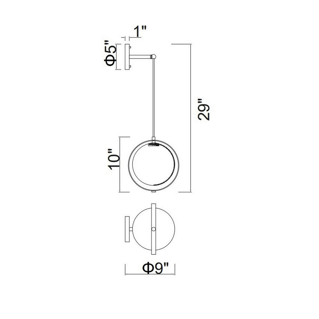 CWI Lighting - 1153W9-1-169 - LED Wall Sconce - Da Vinci - Medallion Gold