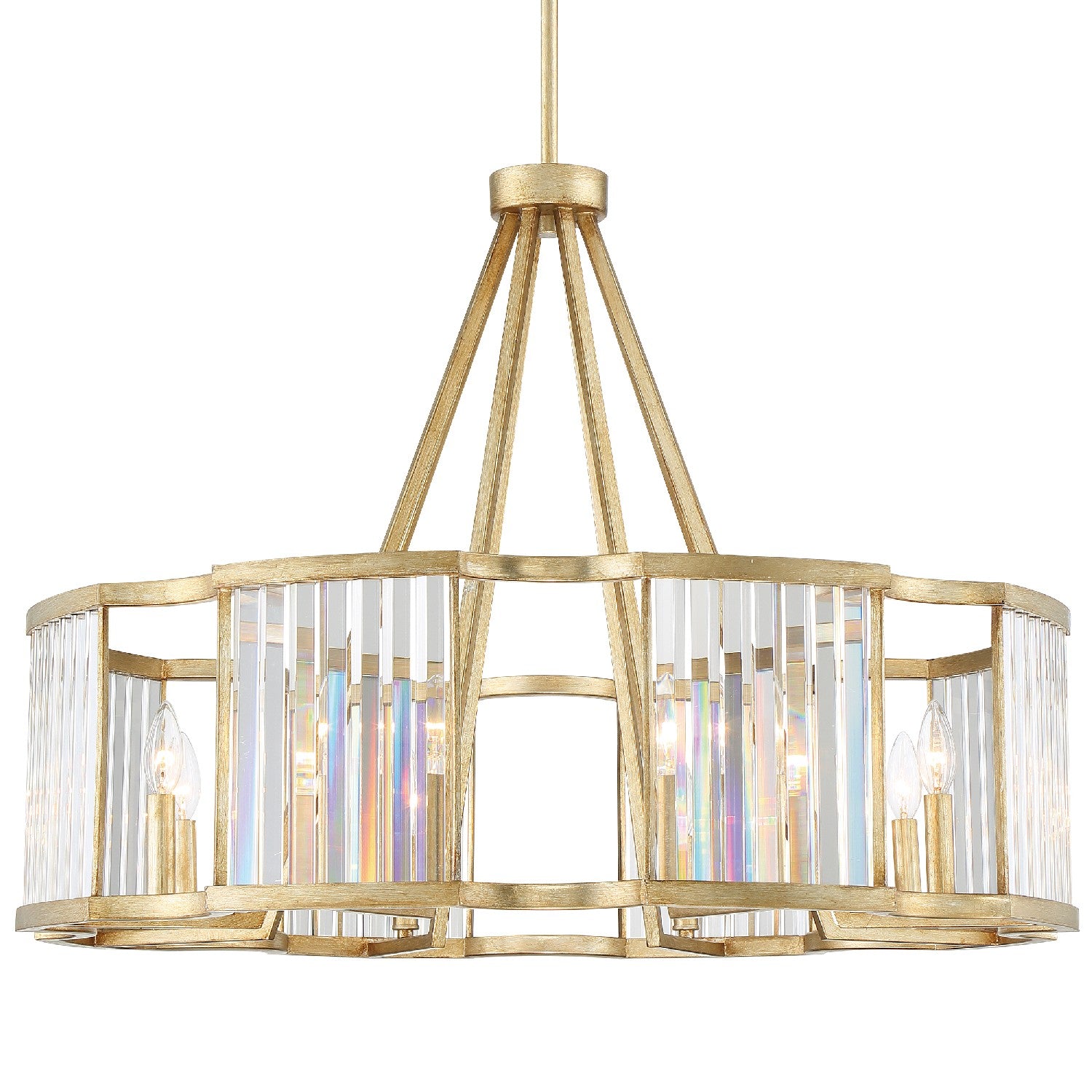 Crystorama - DAR-1018-DT - Eight Light Chandelier - Darcy - Distressed Twilight