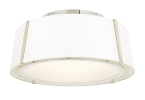 Crystorama - FUL-905-PN - Three Light Semi Flush Mount - Fulton - Polished Nickel