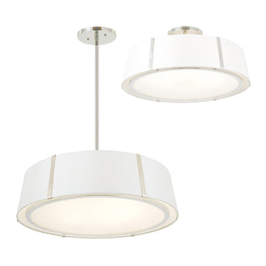 Crystorama - FUL-907-PN_CEILING - Six Light Semi Flush Mount - Fulton - Polished Nickel