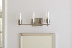 Progress Lighting - P300156-009 - Three Light Bath & Vanity - Adley - Brushed Nickel