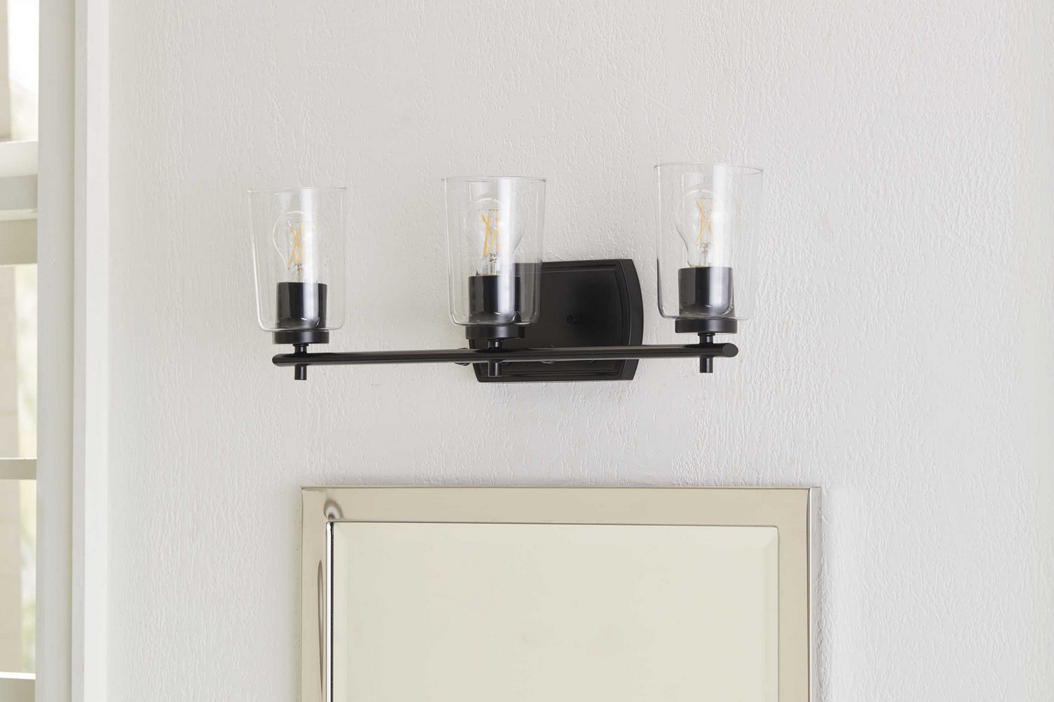 Progress Lighting - P300156-031 - Three Light Bath & Vanity - Adley - Black