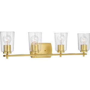 Progress Lighting - P300157-012 - Four Light Bath & Vanity - Adley - Satin Brass