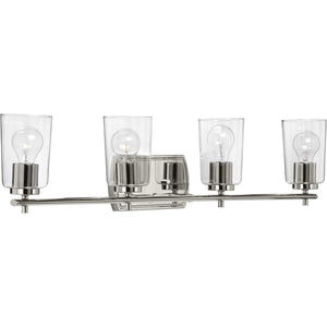 Progress Lighting - P300157-104 - Four Light Bath & Vanity - Adley - Polished Nickel