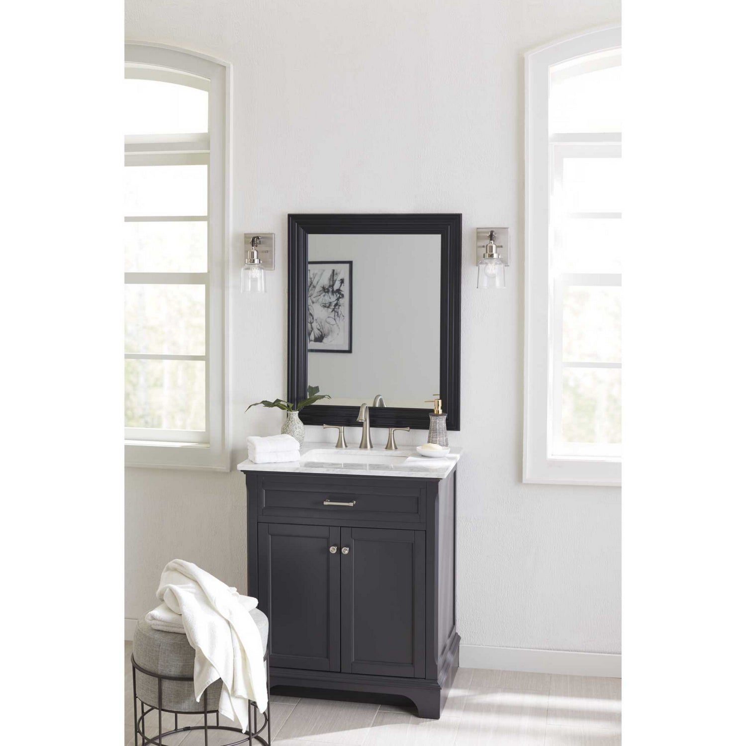 Progress Lighting - P300226-009 - One Light Bath & Vanity - Rushton - Brushed Nickel