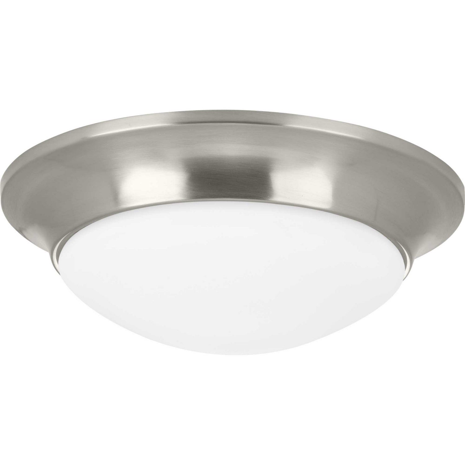 Progress Lighting - P350146-009 - One Light Flush Mount - Etched Opal Dome - Brushed Nickel