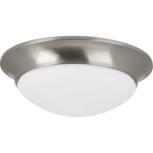 Progress Lighting - P350147-009 - Two Light Flush Mount - Etched Opal Dome - Brushed Nickel