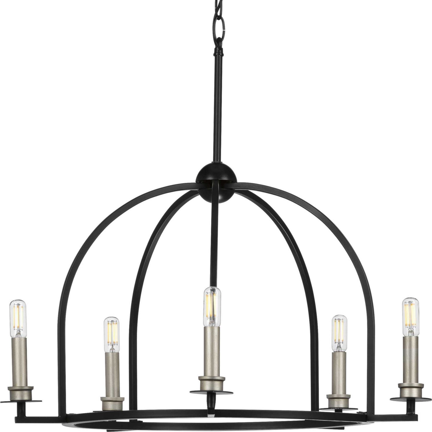 Progress Lighting - P400115-031 - Five Light Chandelier - Seneca - Matte Black