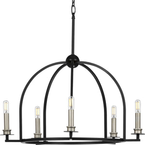 Progress Lighting - P400115-031 - Five Light Chandelier - Seneca - Matte Black