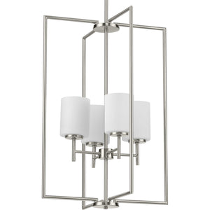 Progress Lighting - P500206-009 - Four Light Foyer Pendant - Replay - Brushed Nickel